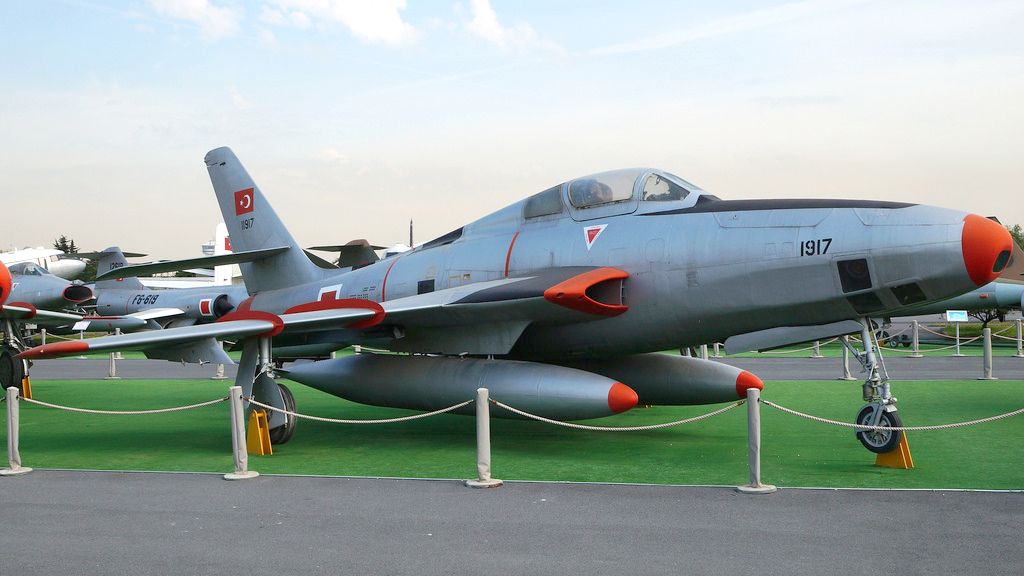 RF-84F on display at the Istanbul Aircraft Museum