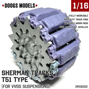 1/16 M4 Sherman T51 Workable Tracks