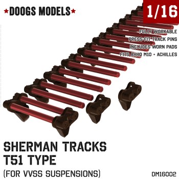 1/16 M4 Sherman T51 Workable Tracks