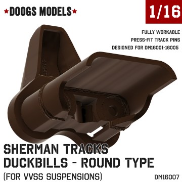 1/16 M4 Sherman 'Duckbill' End Connectors (Round)