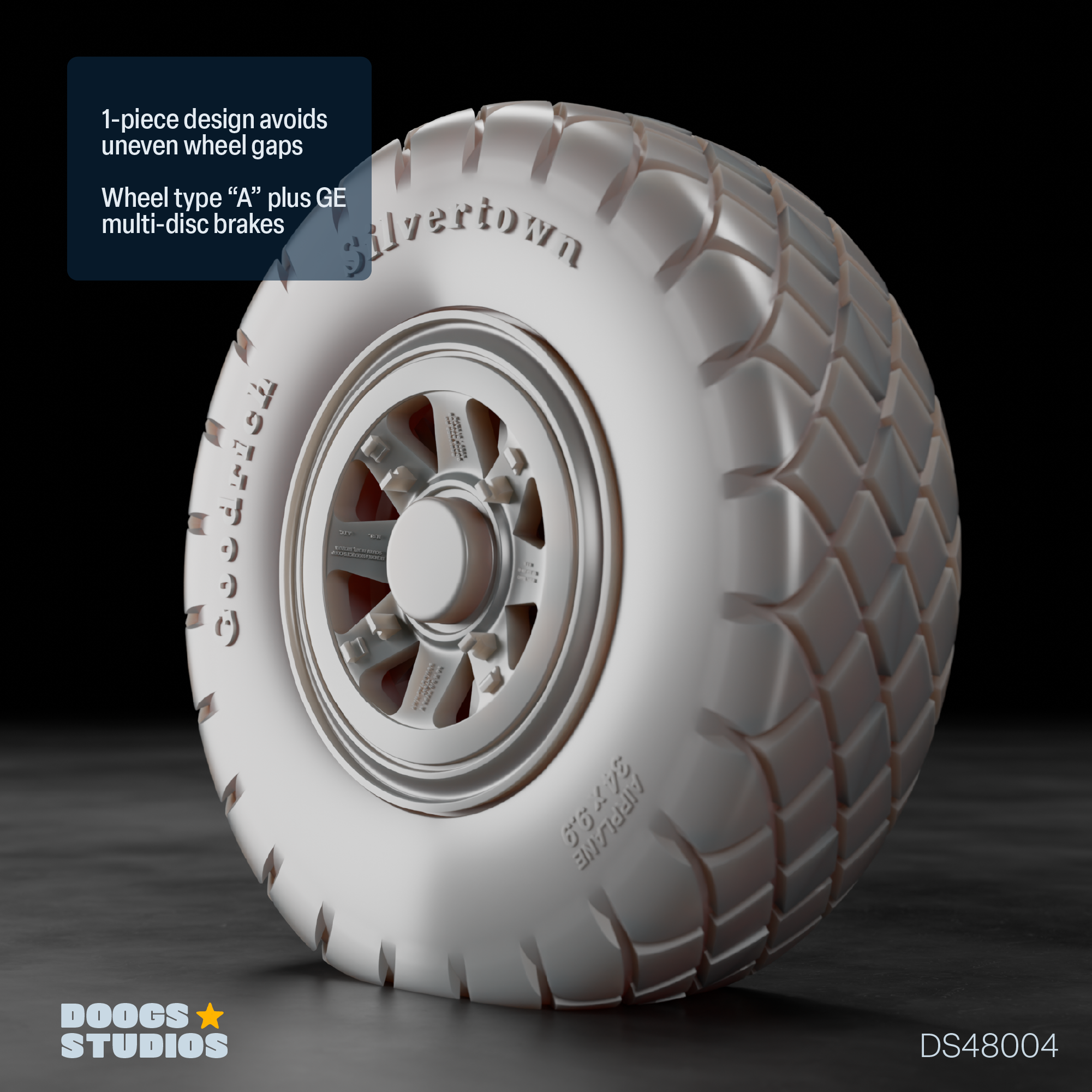 1/48 P-47N Diamond Tread Wheels "A" (for Miniart) - Image 3