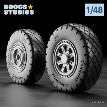 1/48 P-47N Diamond Tread Wheels "B" (for Miniart)