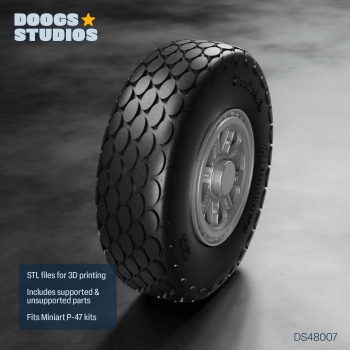 P-47N Oval Tread Wheels “B” (for MiniArt)