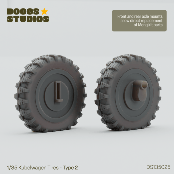 1/35 Kubelwagen Tires – Type 2 (for Meng)