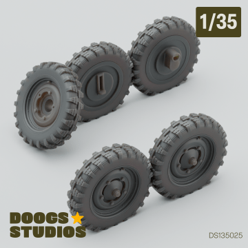 1/35 Kubelwagen Tires - Type 2 (for Meng)