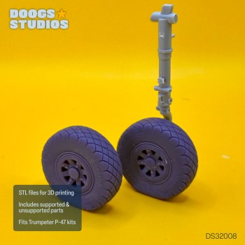 P-47N Diamond Tread Wheels (for Trumpeter)