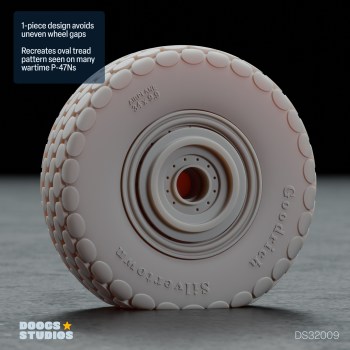 P-47N Oval Tread Wheels (for Trumpeter)