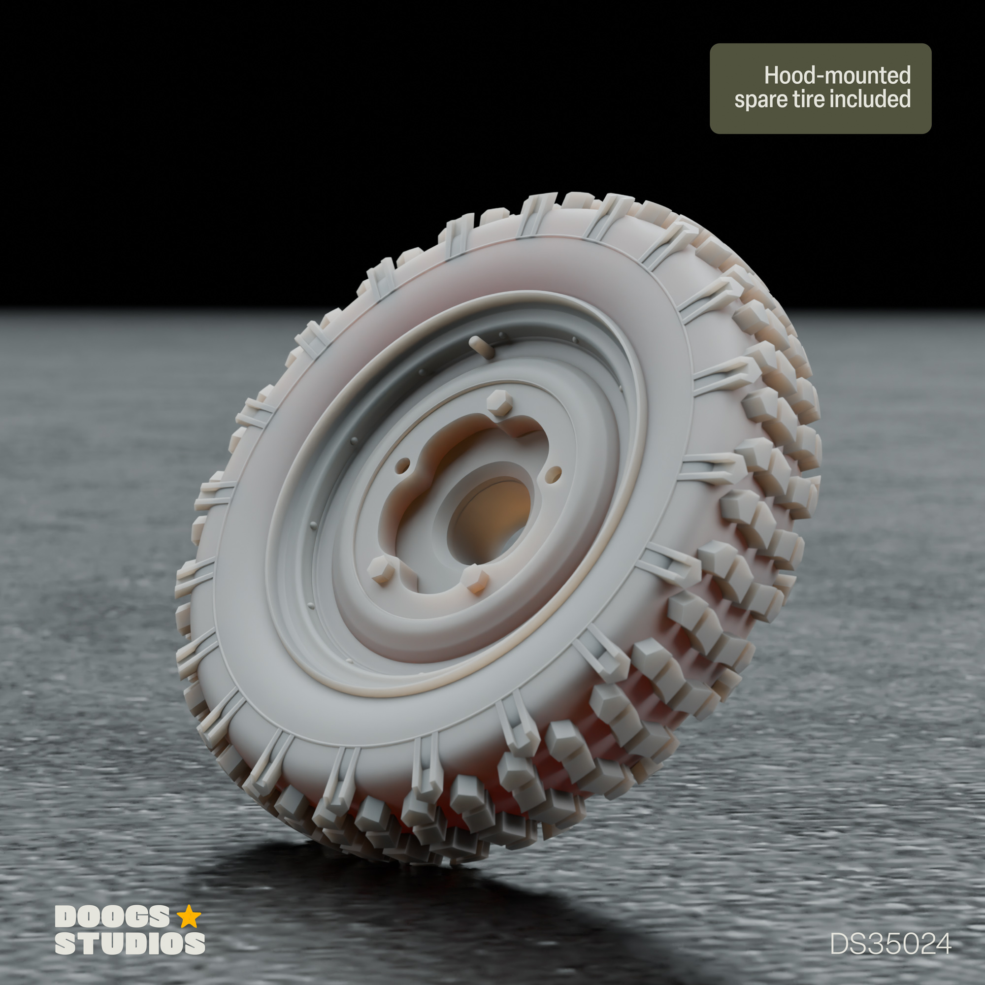 1/35 Kubelwagen Tires - Type 1 (for Meng) - Image 5