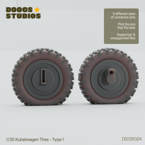 1/35 Kubelwagen Tires – Type 1 (for Meng)