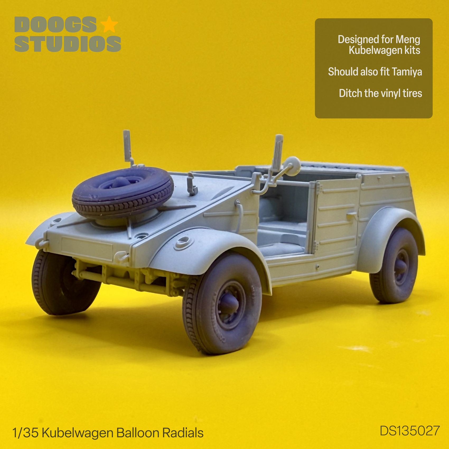 1/35 Kubelwagen Balloon Radial Tires (for Meng) - Image 4