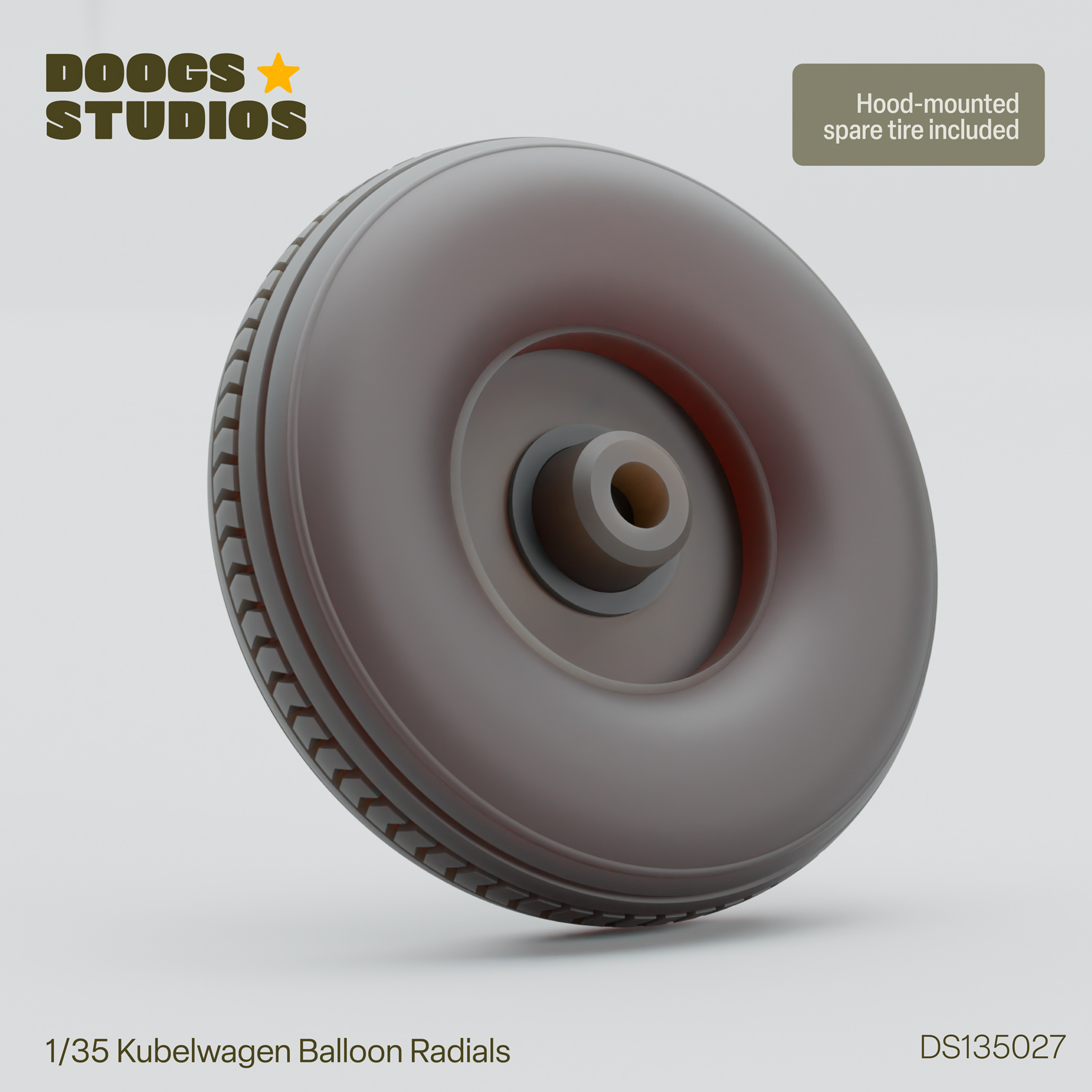 1/35 Kubelwagen Balloon Radial Tires (for Meng) - Image 5