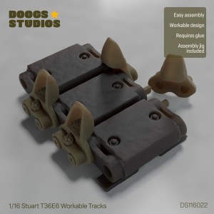 1/16 Stuart T36E6 Workable Tracks