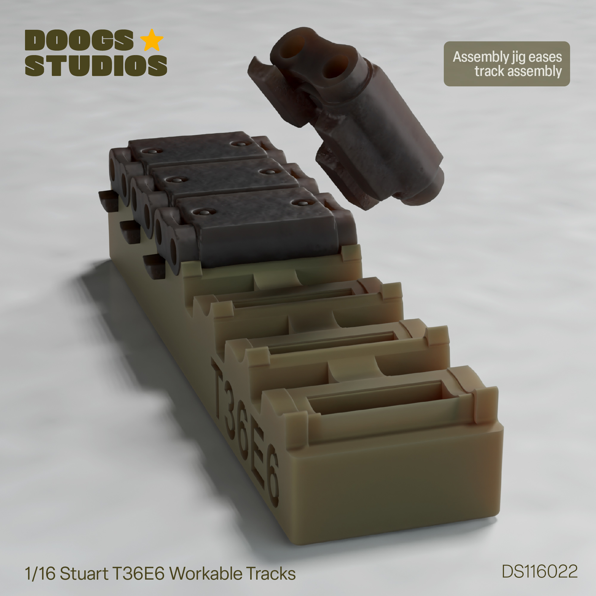 1/16 Stuart T36E6 Workable Tracks - Image 7