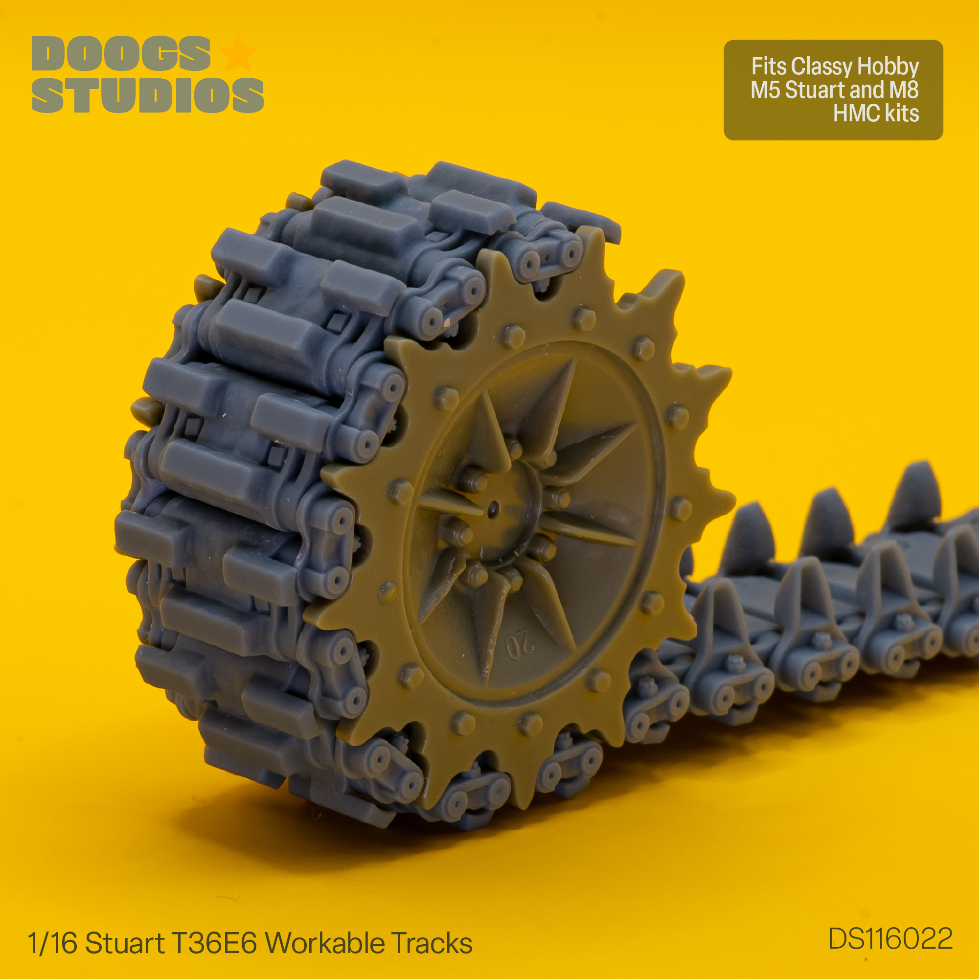 1/16 Stuart T36E6 Workable Tracks - Image 2