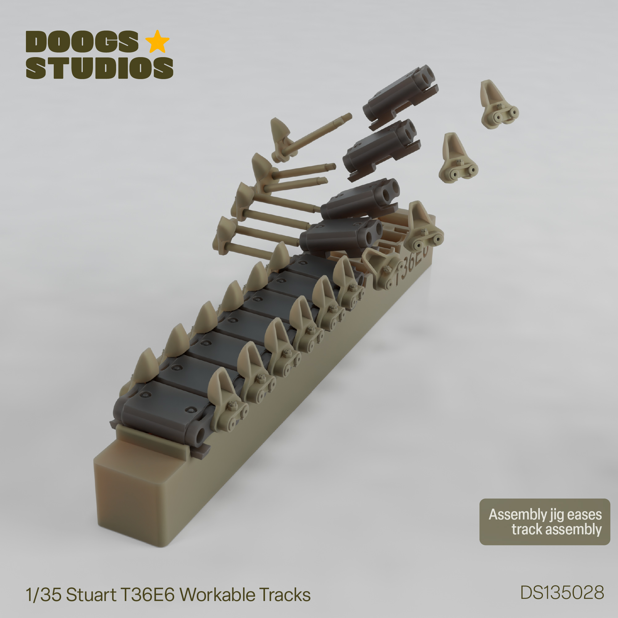 1/35 Stuart T36E6 Workable Tracks - Image 4