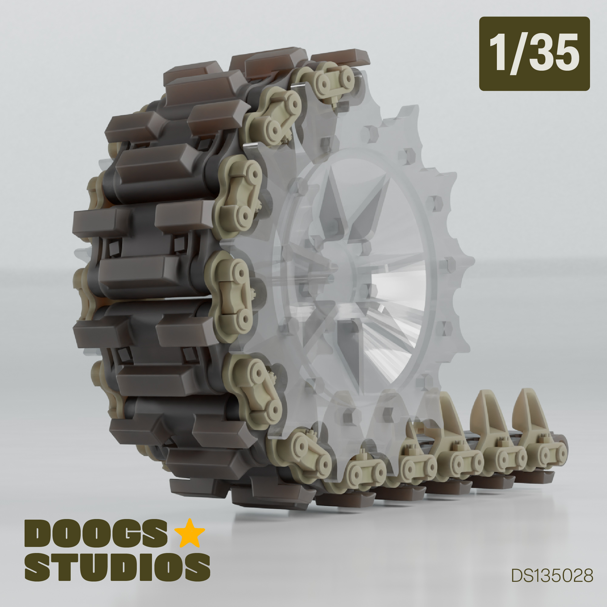 1/35 Stuart T36E6 Workable Tracks