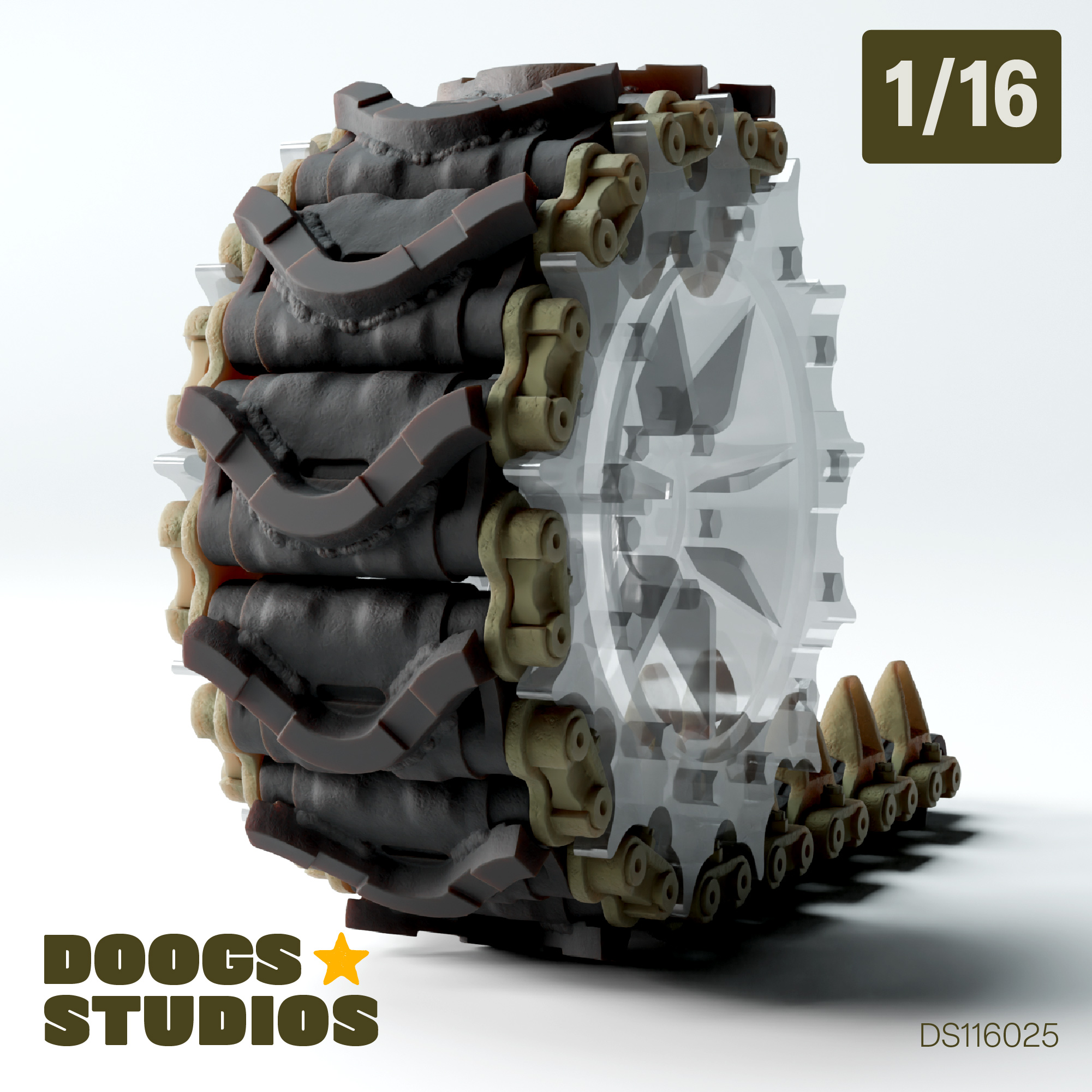 1/16 Stuart T55E1 Workable Tracks