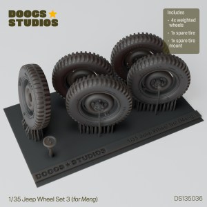 1/35 Jeep  Civilian Wheel Set 3 (for Meng)