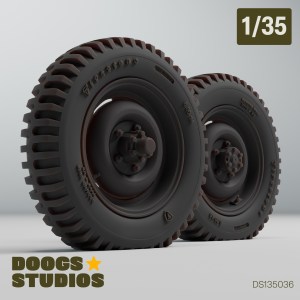 1/35 Jeep  Civilian Wheel Set 3 (for Meng)