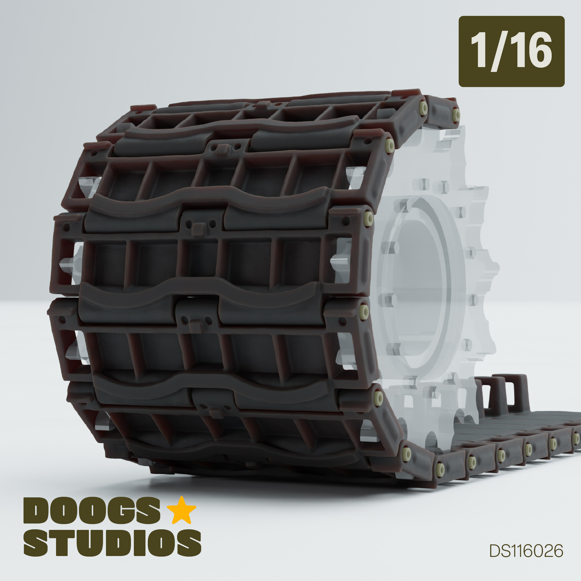 1/16 Sherman T66 HVSS Workable Tracks