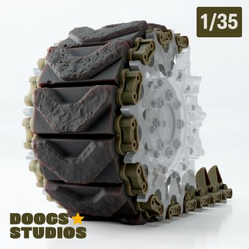 1/35 Sherman VVSS Rubber Tracks