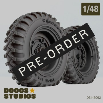 1/48 Schwimmwagen Wide Wheel Set (for Tamiya)