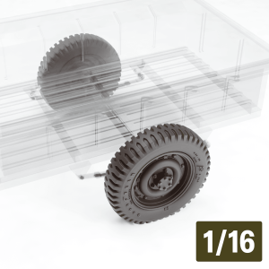 Jeep Trailer Wheel Set 3 (Takom) [PRE-ORDER]