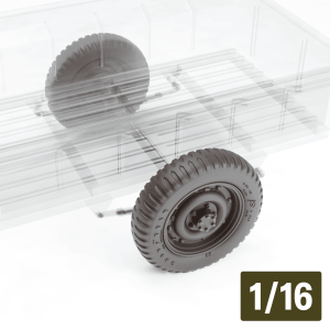 Jeep Trailer Wheel Set 4 (Takom) [PRE-ORDER]