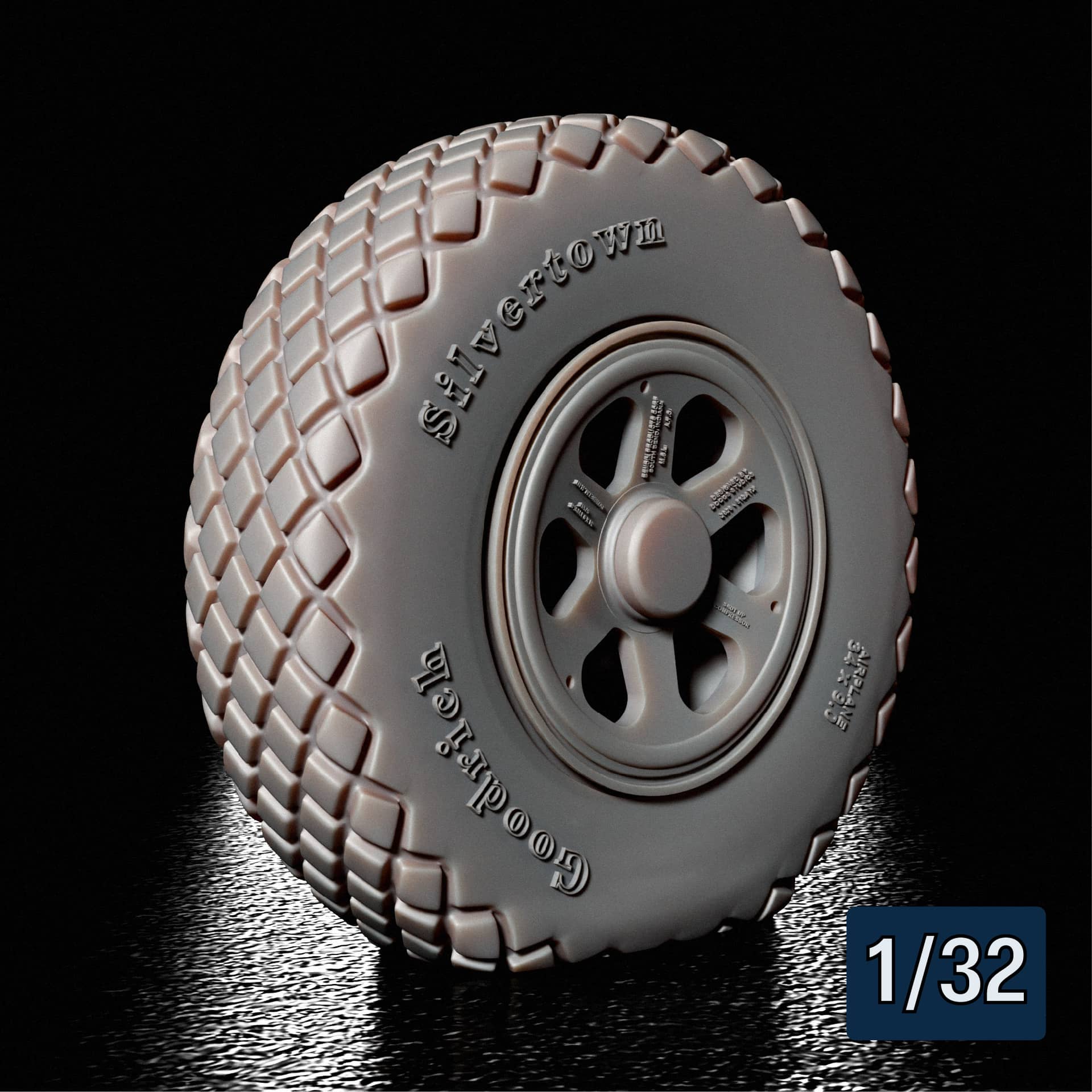 P-47D Wheels – Diamond Tread | Spoked Wheels